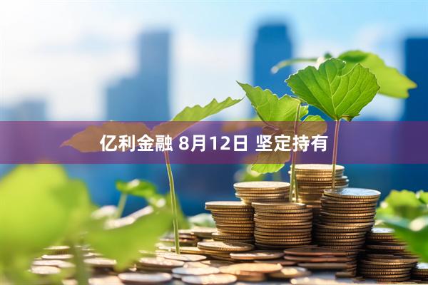 亿利金融 8月12日 坚定持有